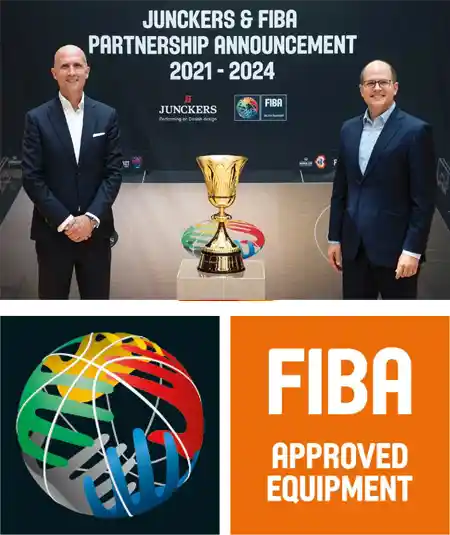 Juncker’s is extremely proud to once again collaborate with FIBA to provide first-class sports flooring systems for international competitionsg, Image courtesy of Junckers