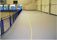 Poured Rubber Floors can be used for tracks